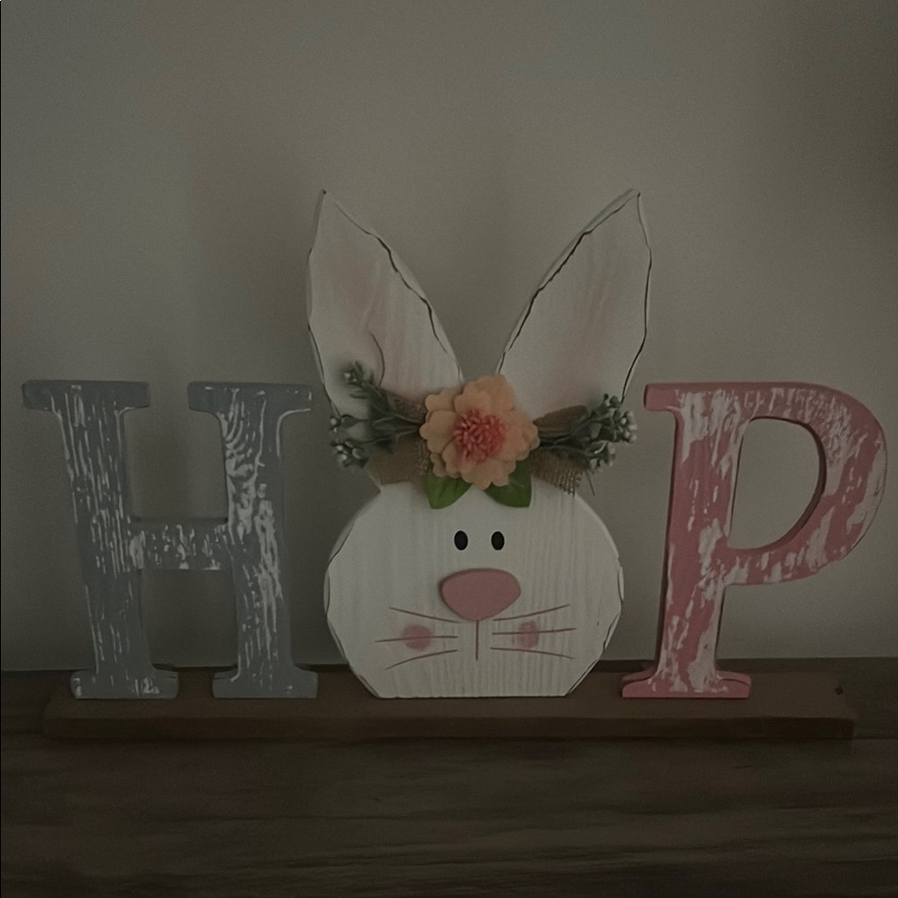 Easter Bunny 'HOP' Decorative Sign